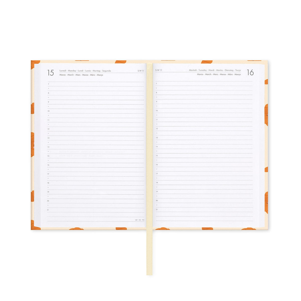 Agenda Legami 16 meses Diária -Média- Croissant - Papelaria Encantada