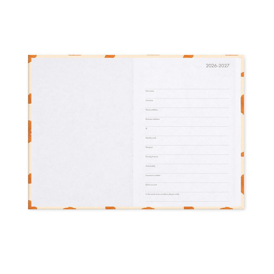 Agenda Legami 16 meses Diária -Média- Croissant - Papelaria Encantada