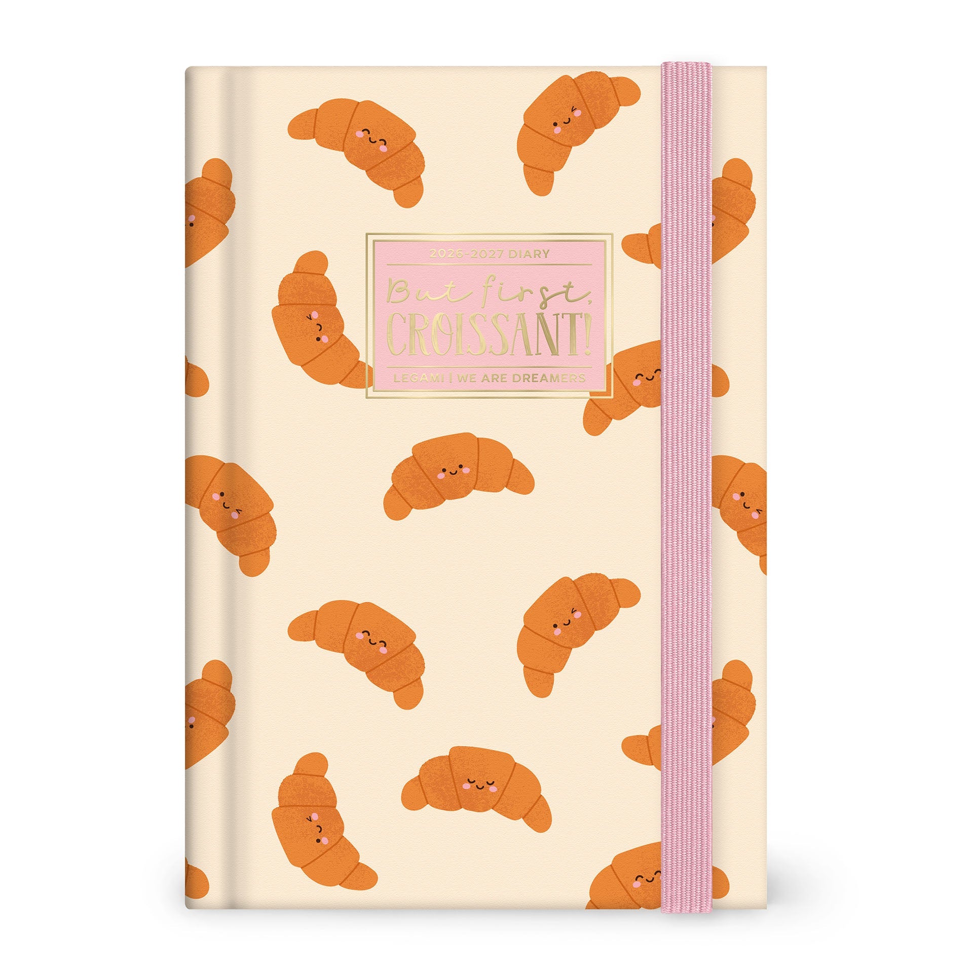 Agenda Legami 16 meses Diária -Média- Croissant - Papelaria Encantada