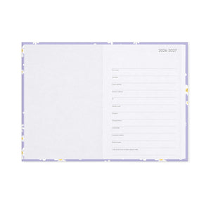 Agenda Legami 16 meses Diária -Média- Margarida Lilac - Papelaria Encantada
