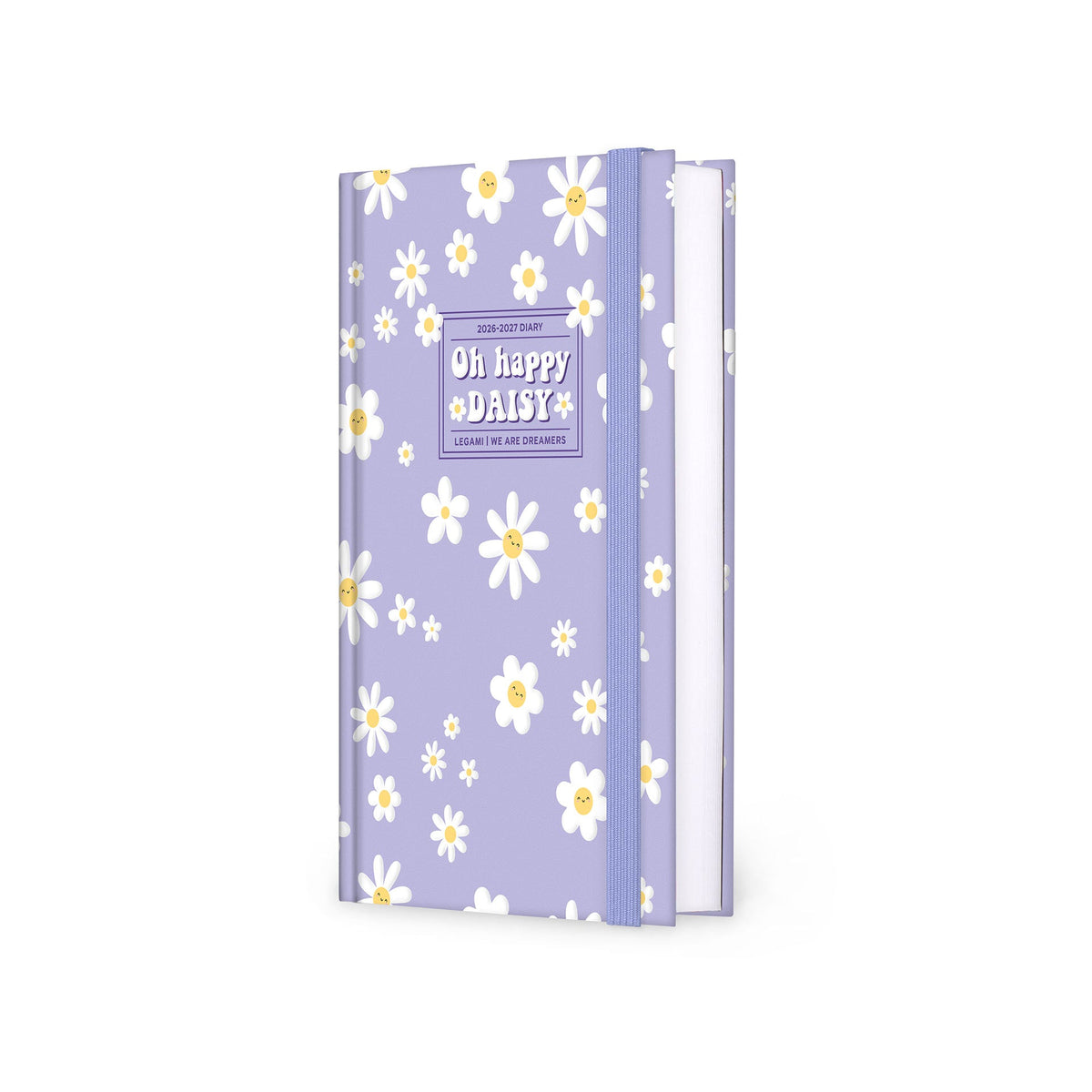 Agenda Legami 16 meses Diária -Média- Margarida Lilac - Papelaria Encantada