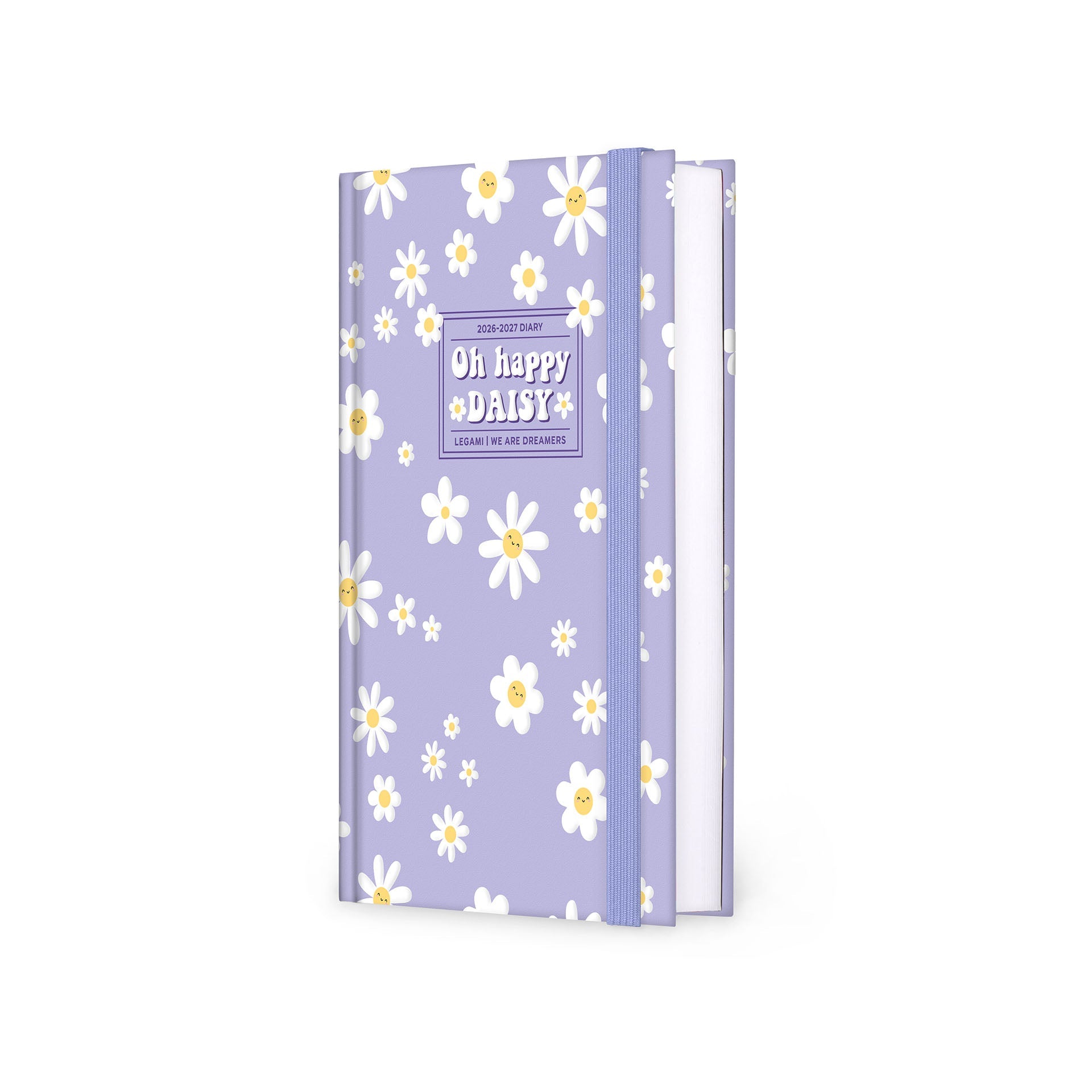 Agenda Legami 16 meses Diária -Média- Margarida Lilac - Papelaria Encantada