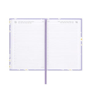 Agenda Legami 16 meses Diária -Média- Margarida Lilac - Papelaria Encantada