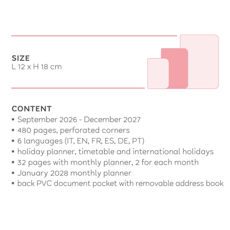 Agenda Legami 16 meses Diária -Média- Margarida Lilac - Papelaria Encantada