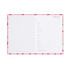Agenda Legami 16 meses Diária -Média- Urso Cereja Rosa - Papelaria Encantada