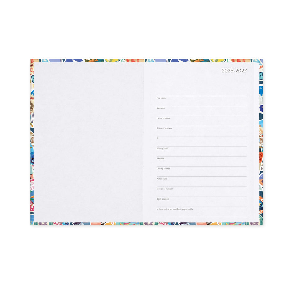 Agenda Legami 16 meses Diaria - Travel Stickers - Papelaria Encantada