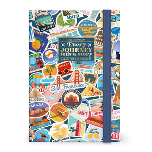 Agenda Legami 16 meses Diaria - Travel Stickers - Papelaria Encantada