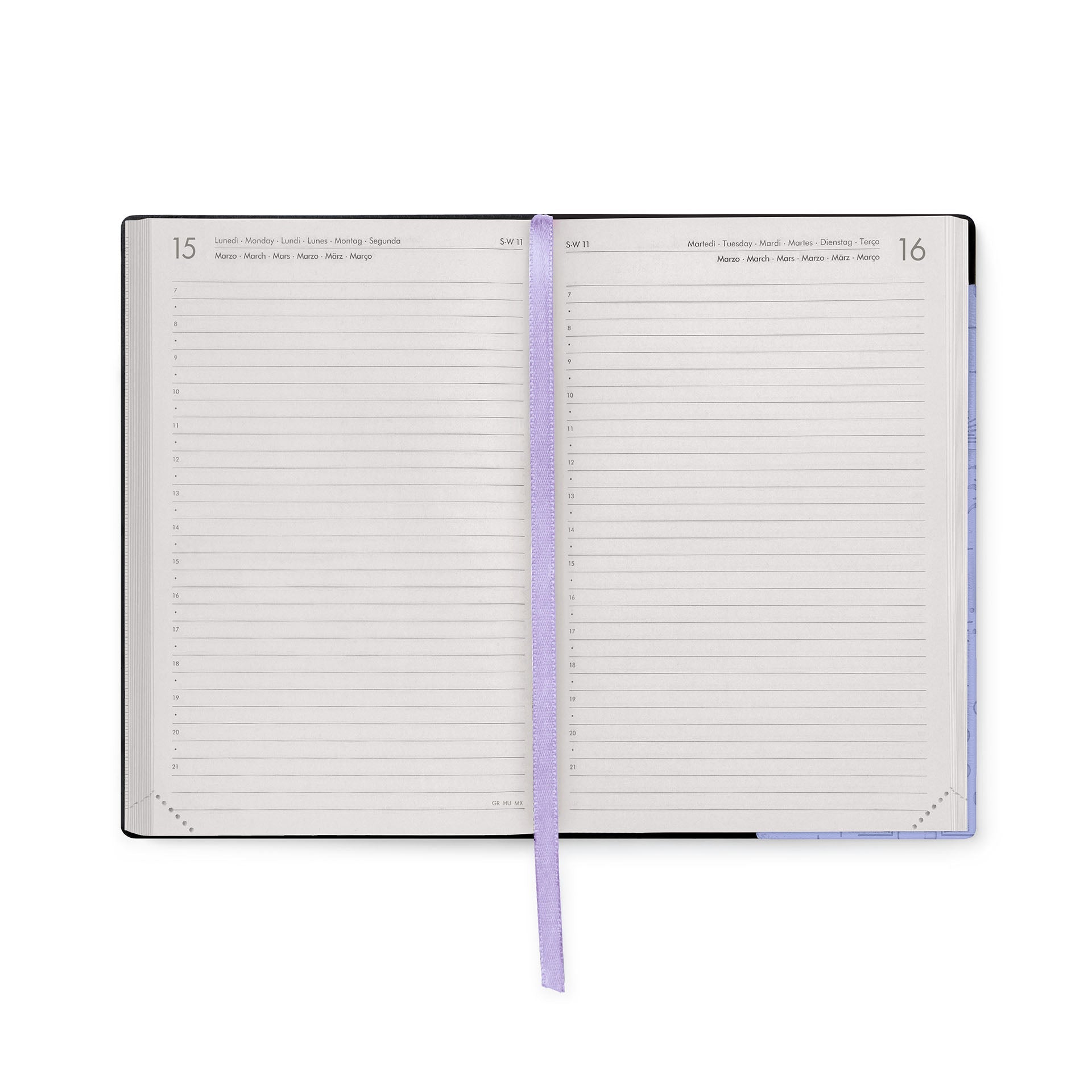 Agenda Legami 16 meses Média Diaria - Cosmic Lilac - Papelaria Encantada