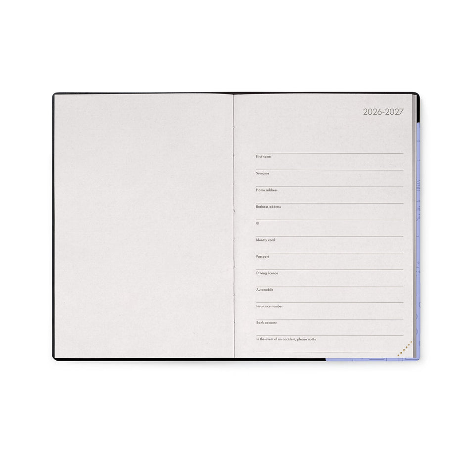 Agenda Legami 16 meses Média Diaria - Cosmic Lilac - Papelaria Encantada