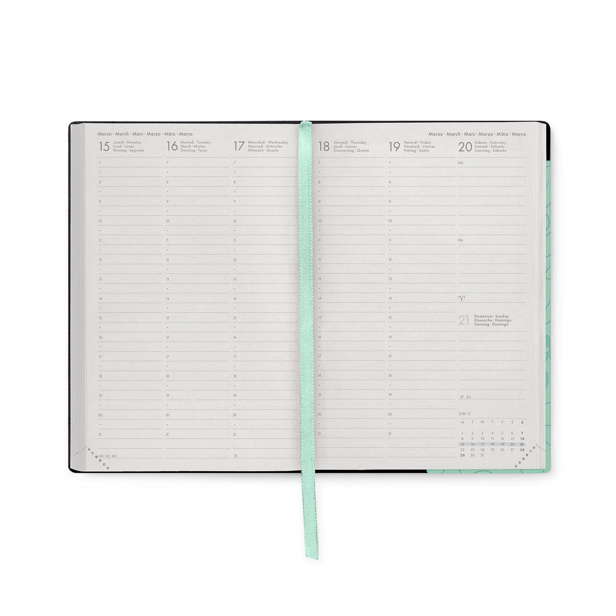 Agenda Legami 16 meses Media - Semanal - Botanic Garden - Papelaria Encantada