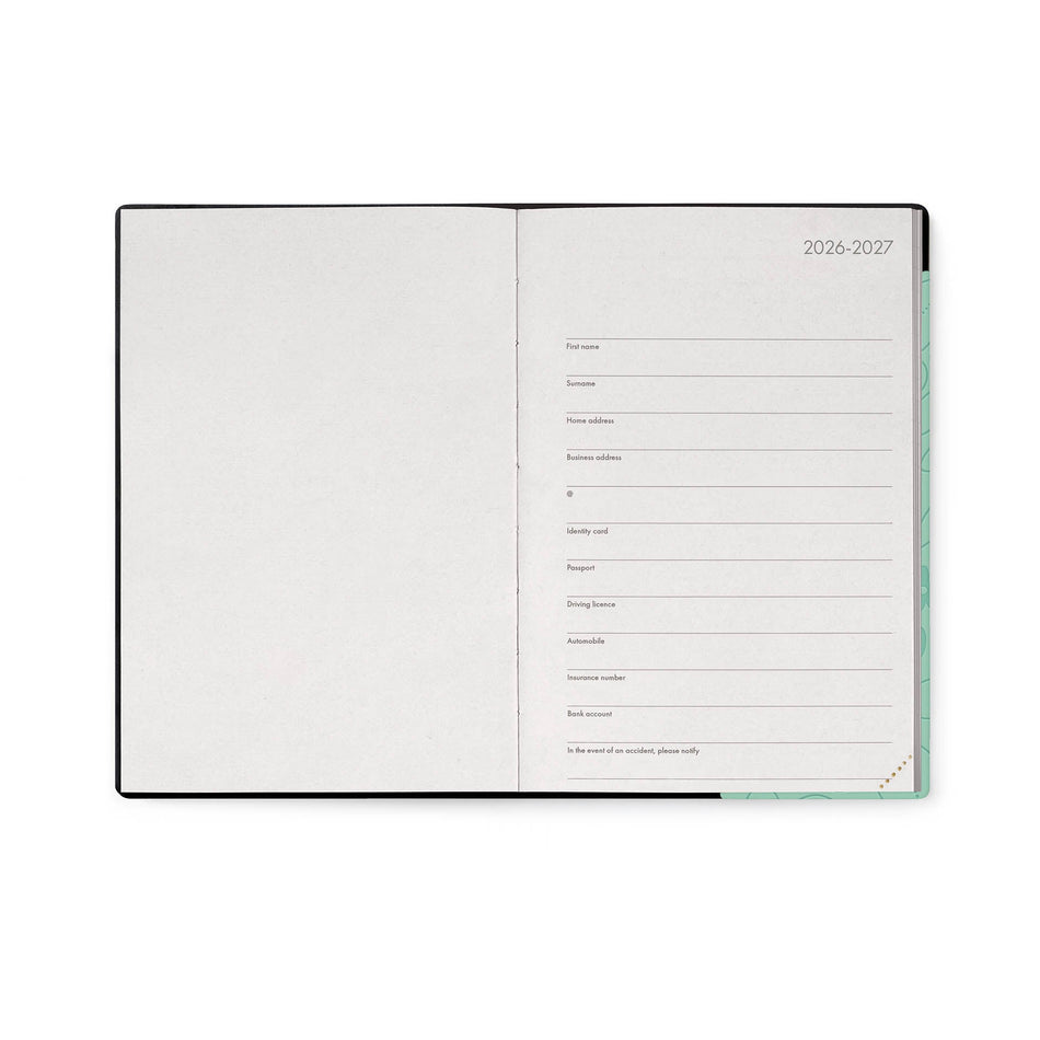 Agenda Legami 16 meses Media - Semanal - Botanic Garden - Papelaria Encantada