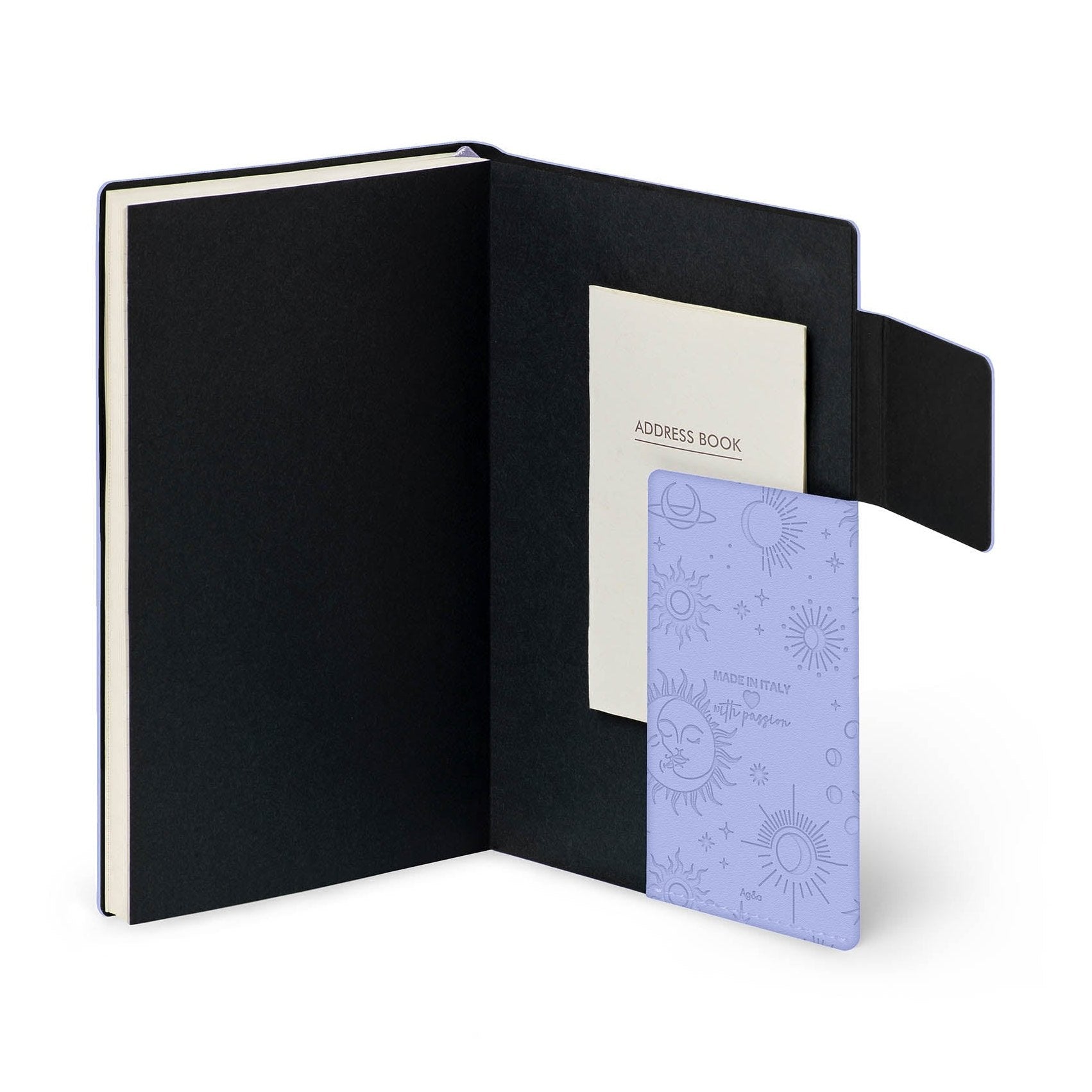 Agenda Legami 16 meses Média Semanal - Cosmic Lilac - Papelaria Encantada