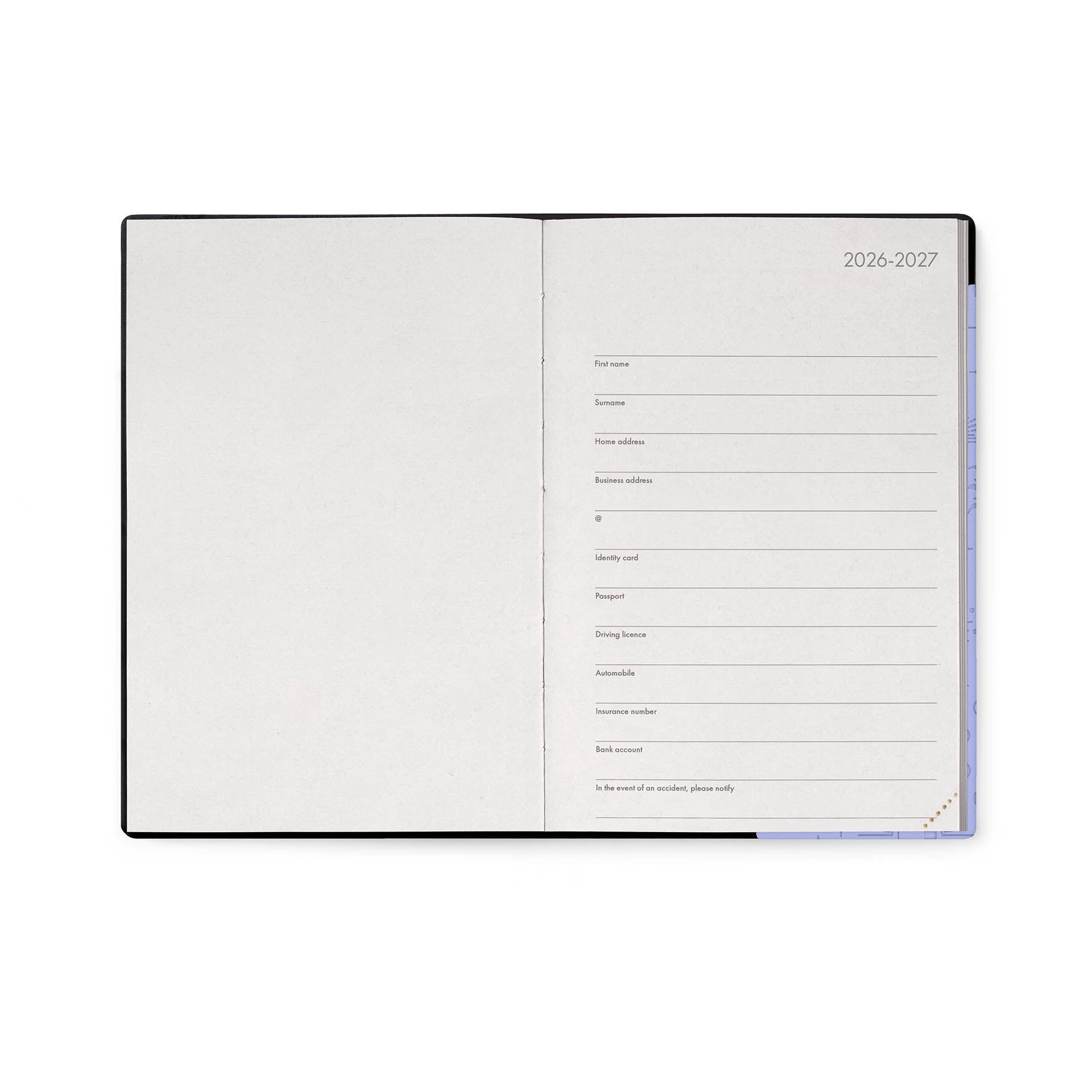Agenda Legami 16 meses Média Semanal - Cosmic Lilac - Papelaria Encantada