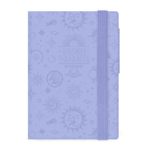 Agenda Legami 16 meses Pequena semanal - Cosmic Lilac - Papelaria Encantada