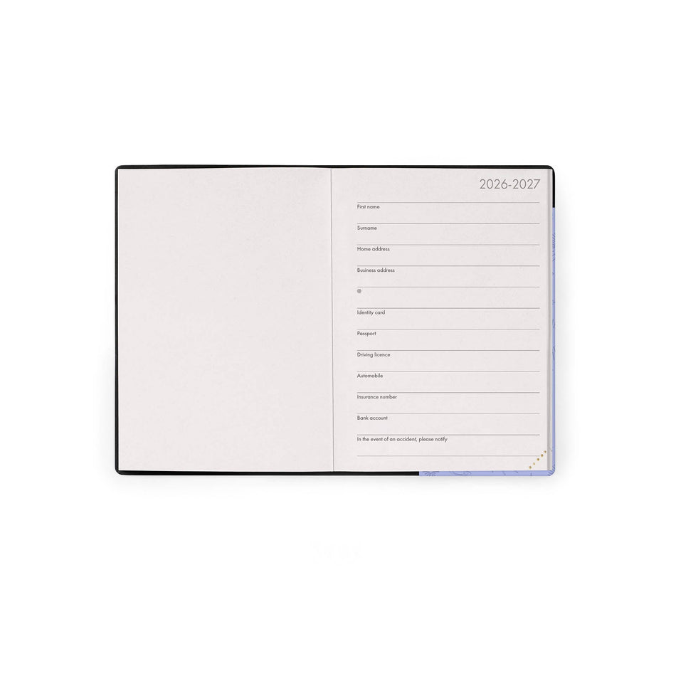 Agenda Legami 16 meses Pequena semanal - Cosmic Lilac - Papelaria Encantada