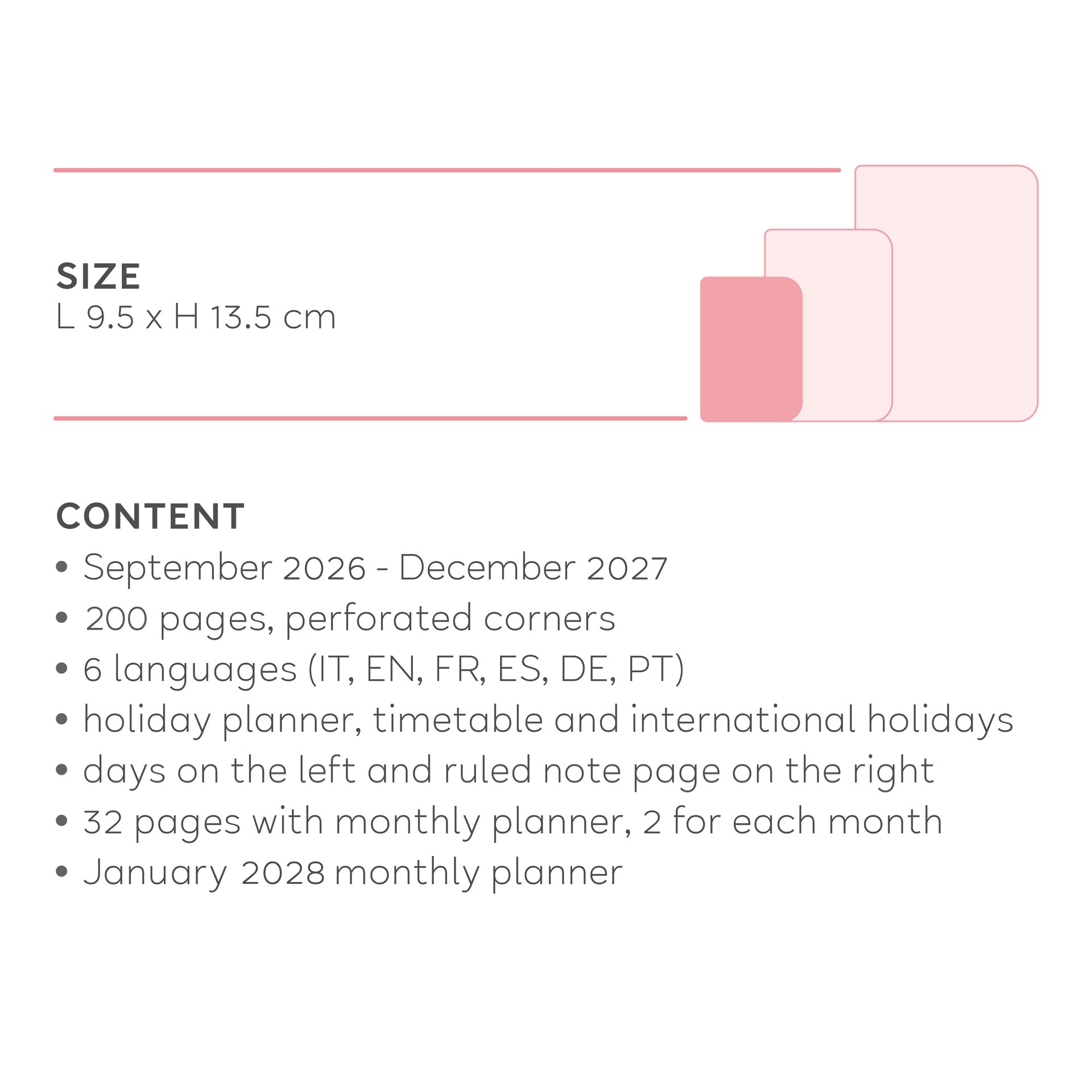 Agenda Legami 16 meses Pequena semanal - Sunrise Lover - Papelaria Encantada