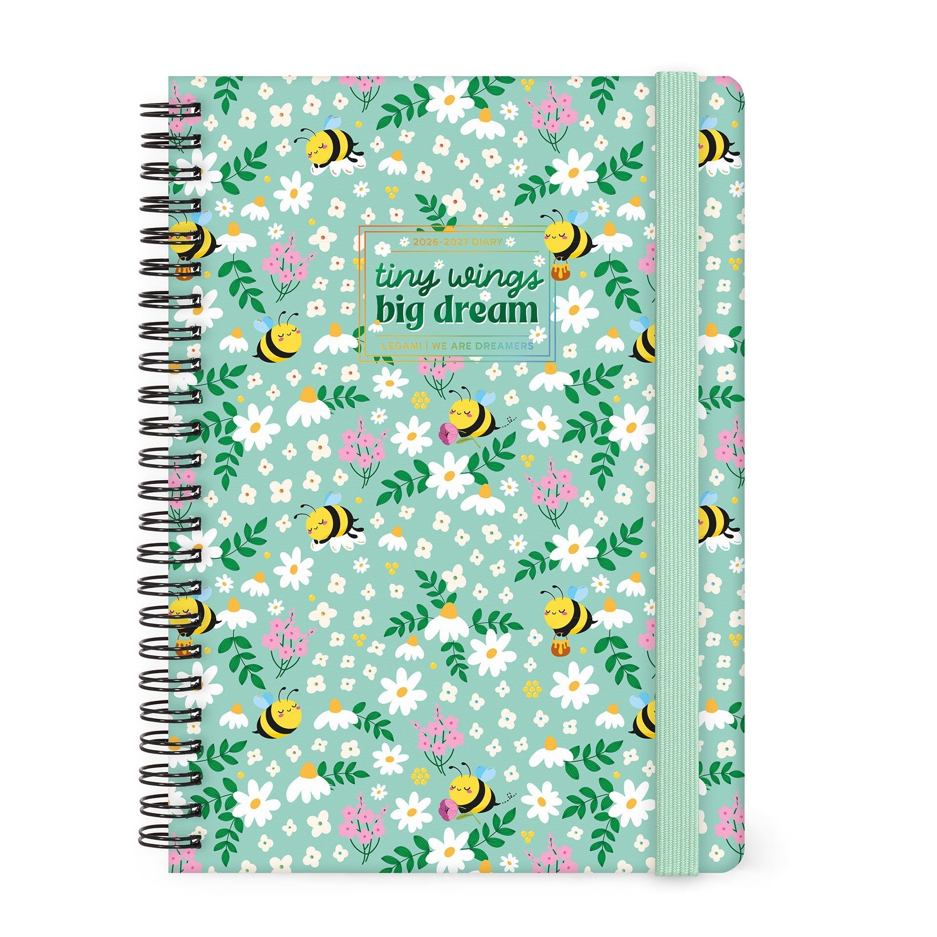 Agenda Legami 16 meses Semanal -Grande Espiral- Abelha - Papelaria Encantada