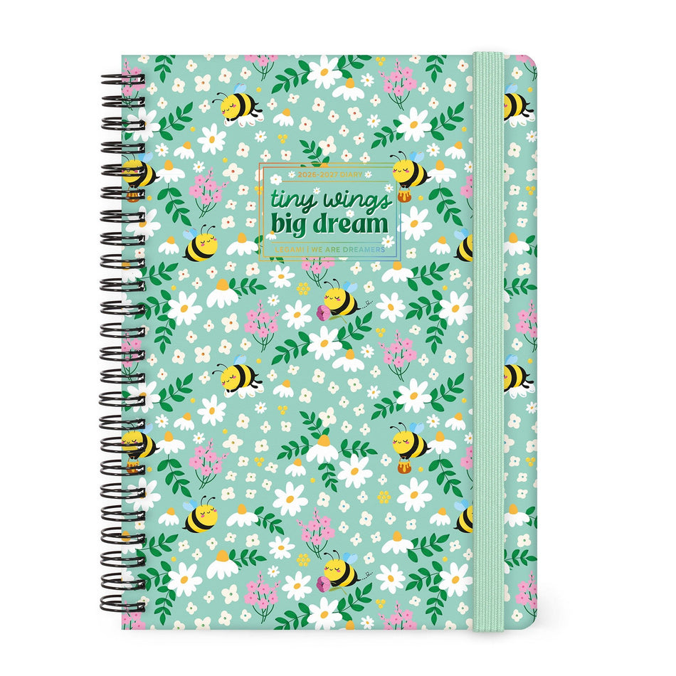 Agenda Legami 16 meses Semanal -Grande Espiral- Abelha - Papelaria Encantada