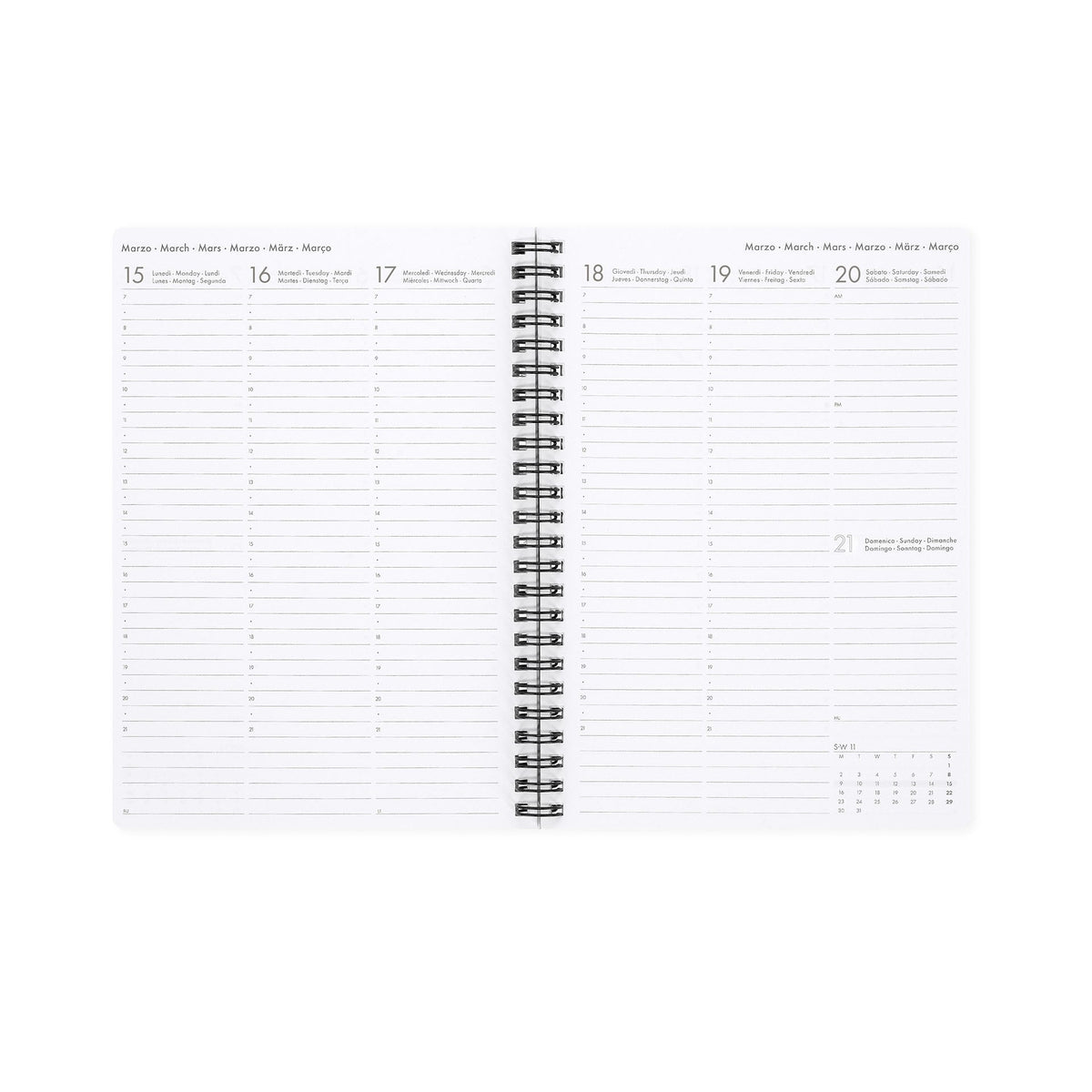 Agenda Legami 16 meses Semanal -Grande Espiral- Flores - Papelaria Encantada