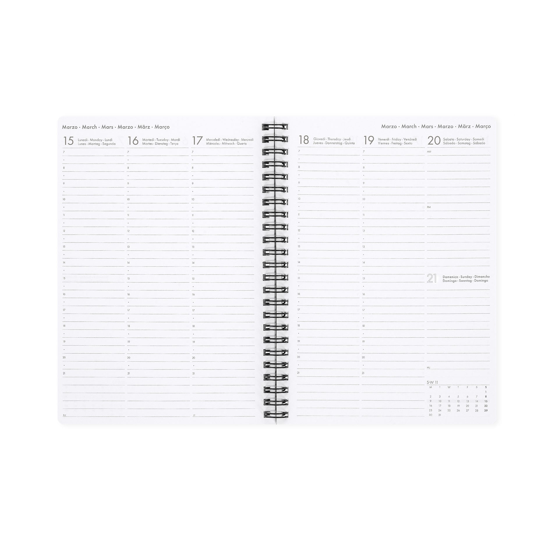 Agenda Legami 16 meses Semanal -Grande Espiral- Flores - Papelaria Encantada