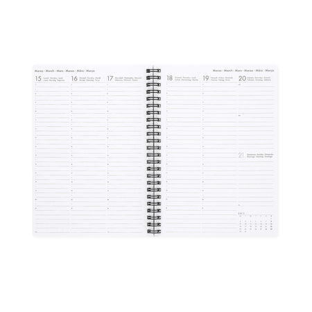 Agenda Legami 16 meses Semanal -Grande Espiral- Flores - Papelaria Encantada