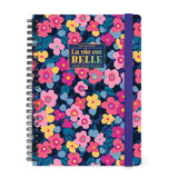 Agenda Legami 16 meses Semanal -Grande Espiral- Flores - Papelaria Encantada