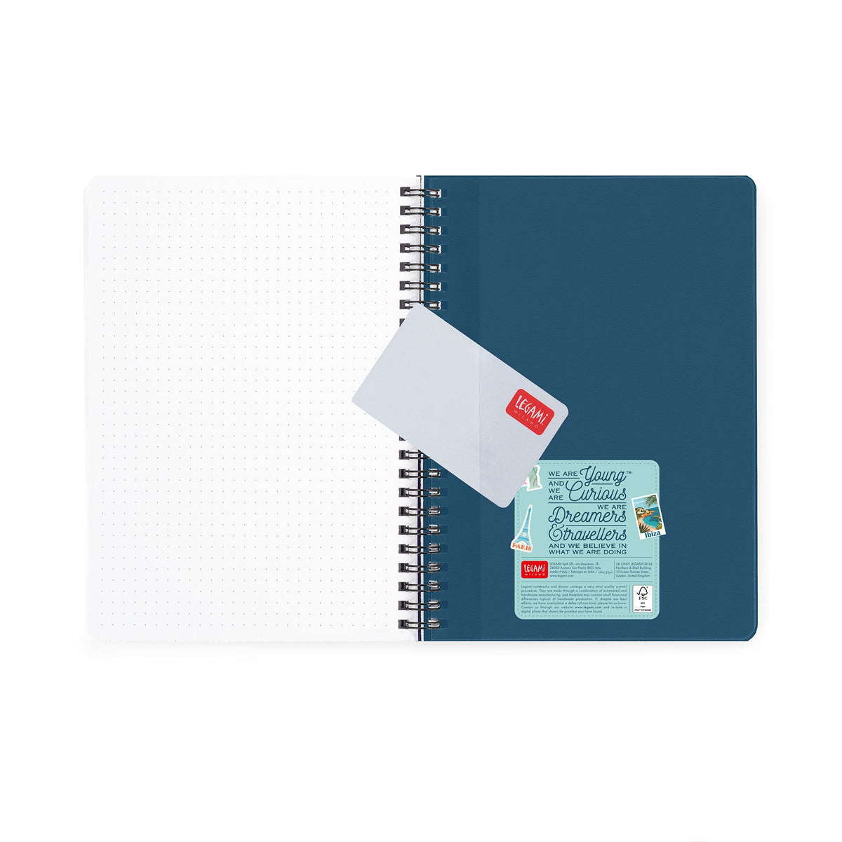 Agenda Legami 16 meses Semanal -Grande Espiral- Travel Stickers - Papelaria Encantada
