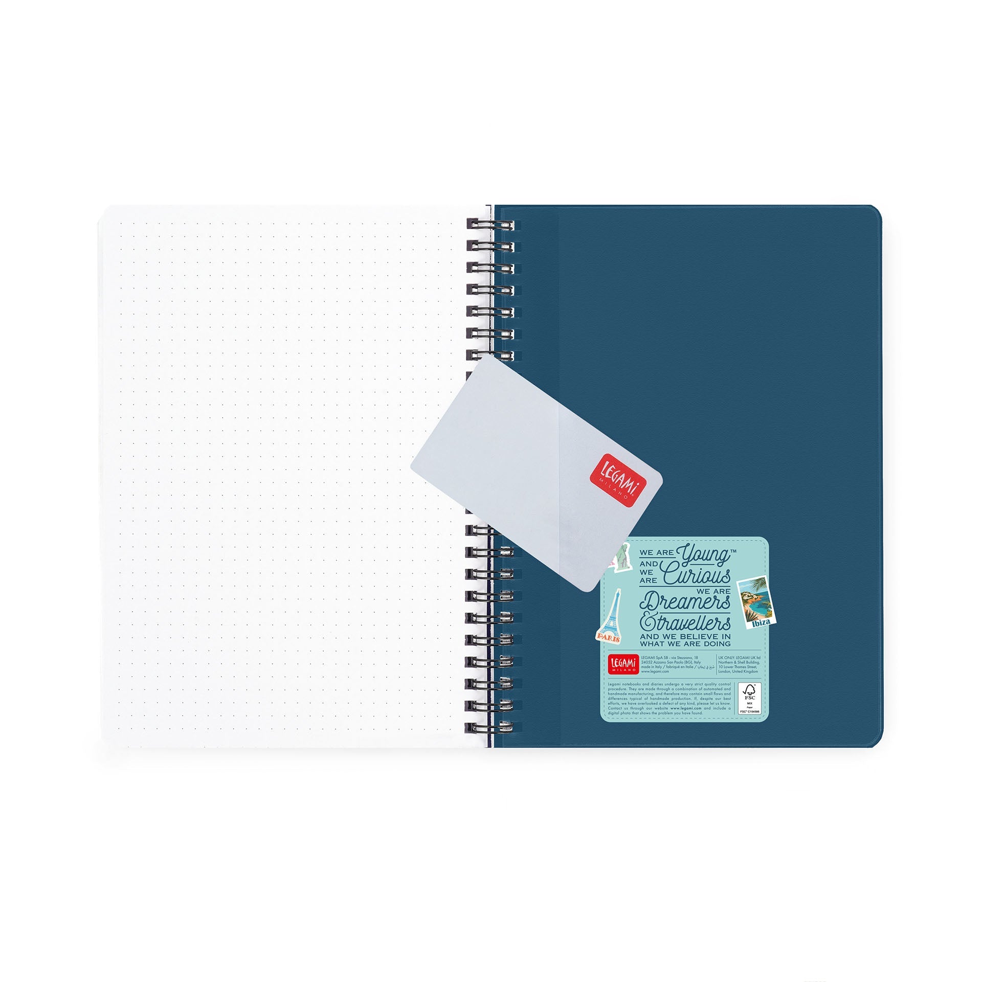 Agenda Legami 16 meses Semanal -Grande Espiral- Travel Stickers - Papelaria Encantada