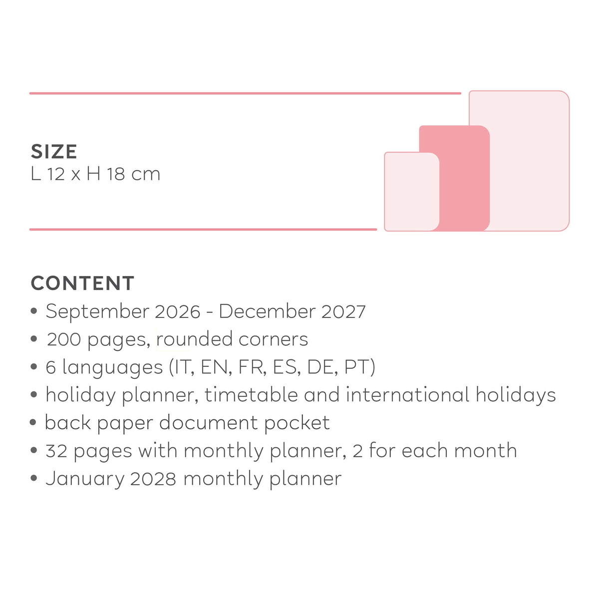 Agenda Legami 16 meses Semanal -Média- Abelha - Papelaria Encantada