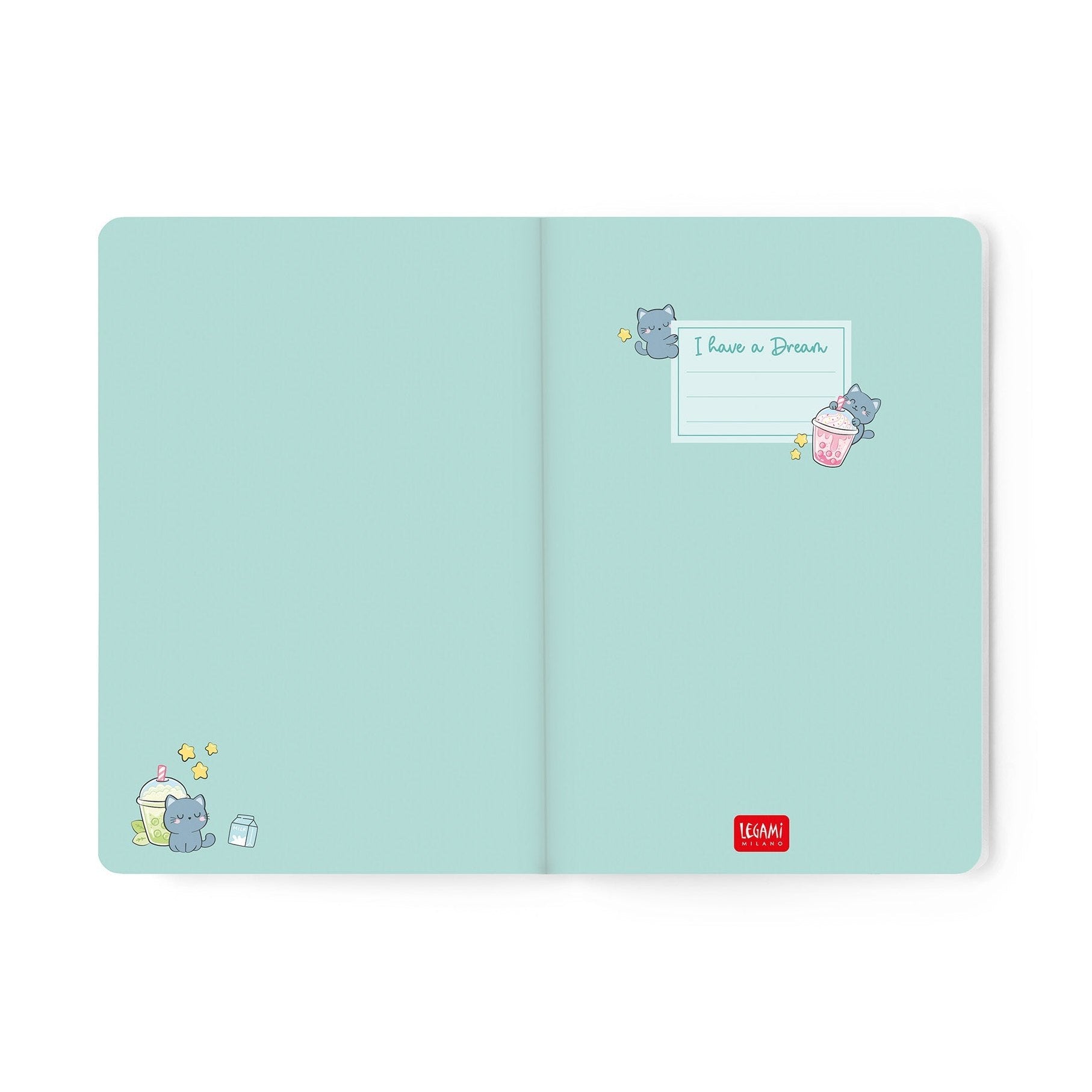 Agenda Legami 16 meses Semanal -Média- Gato Bubble Tea - Papelaria Encantada