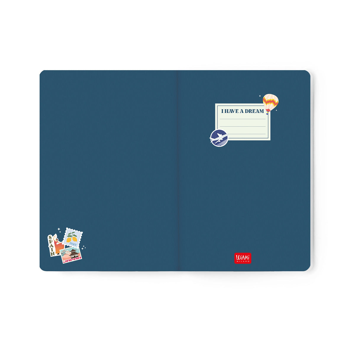 Agenda Legami 16 meses Semanal -Média- Travel Stickers - Papelaria Encantada