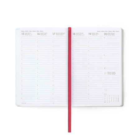Agenda Legami 16 meses Semanal -Média- Urso Cereja Rosa - Papelaria Encantada