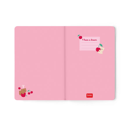 Agenda Legami 16 meses Semanal -Média- Urso Cereja Rosa - Papelaria Encantada