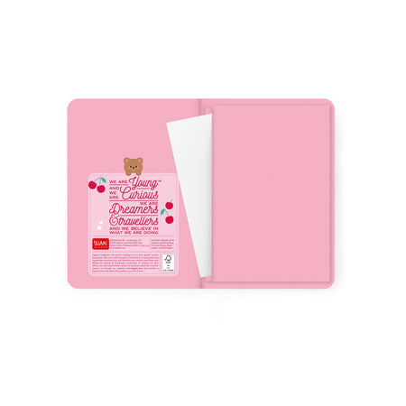 Agenda Legami 16 meses Semanal -Pequena- Urso Cereja Rosa - Papelaria Encantada