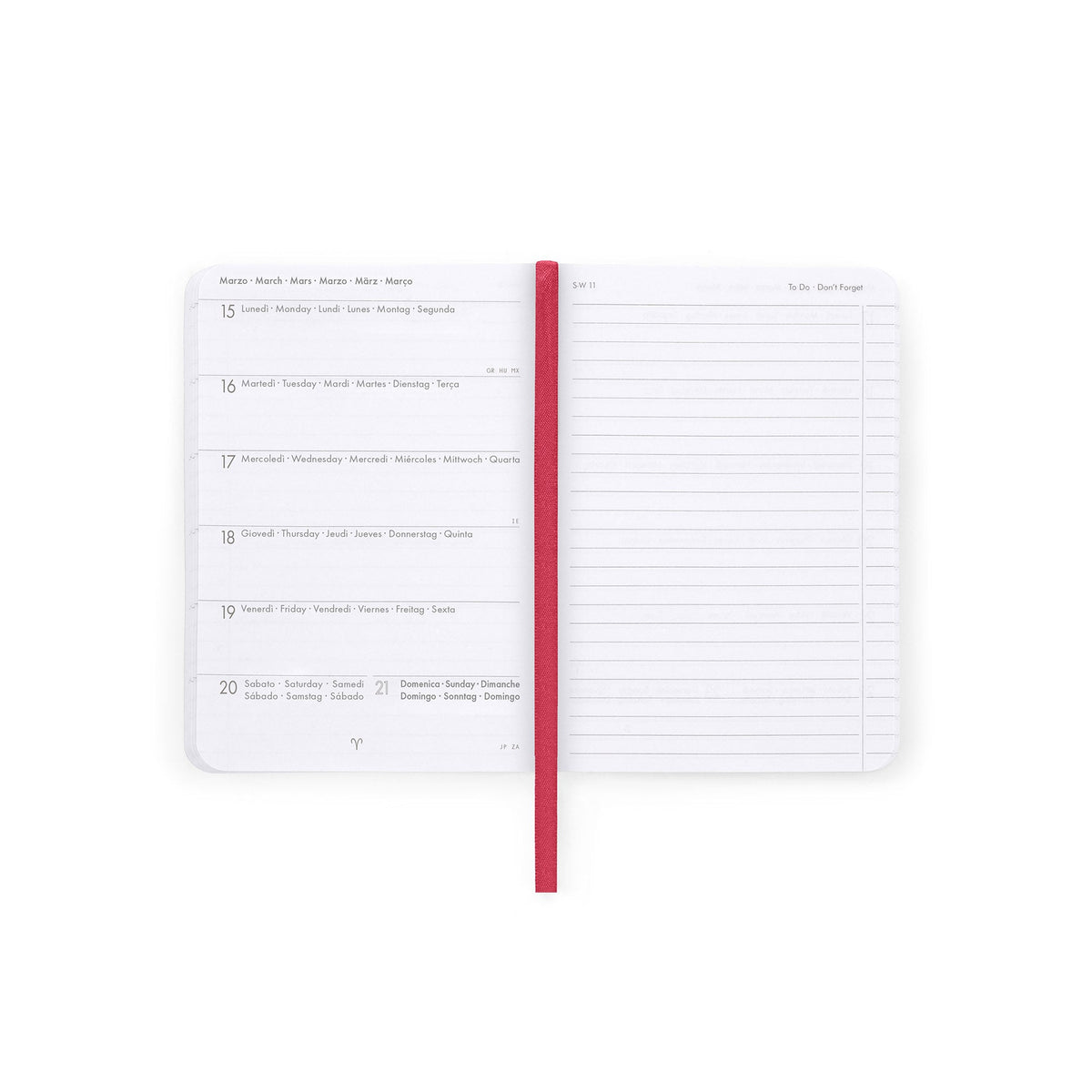 Agenda Legami 16 meses Semanal -Pequena- Urso Cereja Rosa - Papelaria Encantada