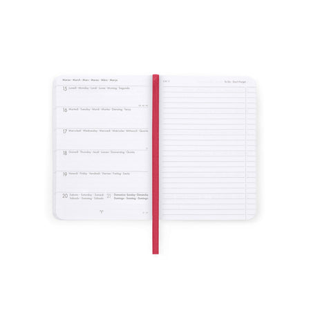 Agenda Legami 16 meses Semanal -Pequena- Urso Cereja Rosa - Papelaria Encantada