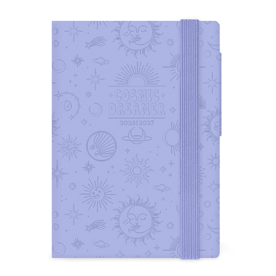 Agenda Legami diária Pequena 16 meses Cosmic Lilac - Papelaria Encantada