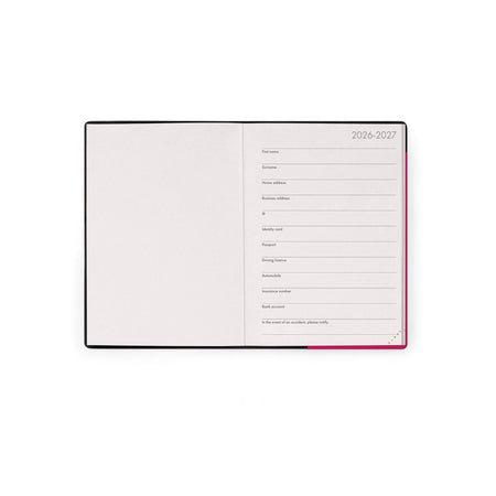 Agenda Legami diária Pequena 16 meses Raspberry Jam - Papelaria Encantada