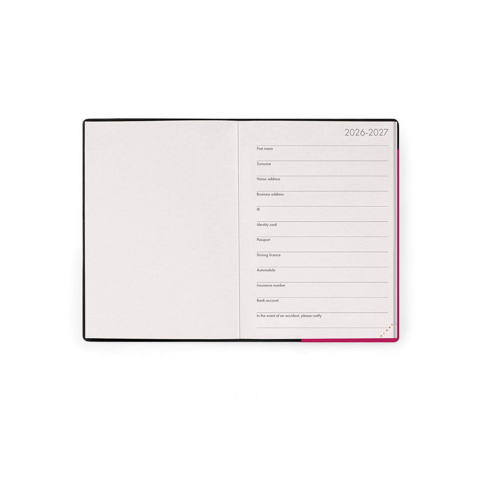 Agenda Legami diária Pequena 16 meses Raspberry Jam - Papelaria Encantada