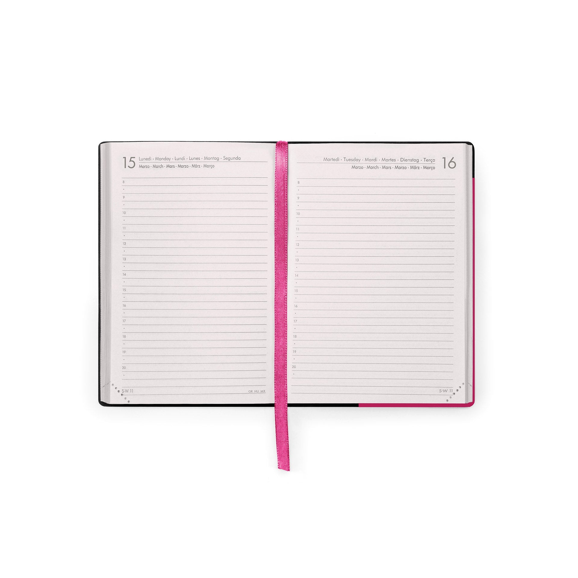 Agenda Legami diária Pequena 16 meses Raspberry Jam - Papelaria Encantada