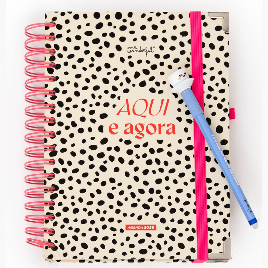 Agenda Office 2026 Diária - Aqui e agora Mr Wonderful - Papelaria Encantada