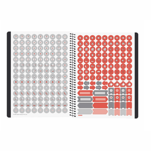 Agenda semanal A5 2026/27 16 meses espiral Finocam Preto - Papelaria Encantada