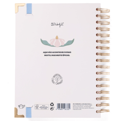 Agenda Wonder 2025-26 Diária - A vida é agora - Mr.Wonderful - Papelaria Encantada
