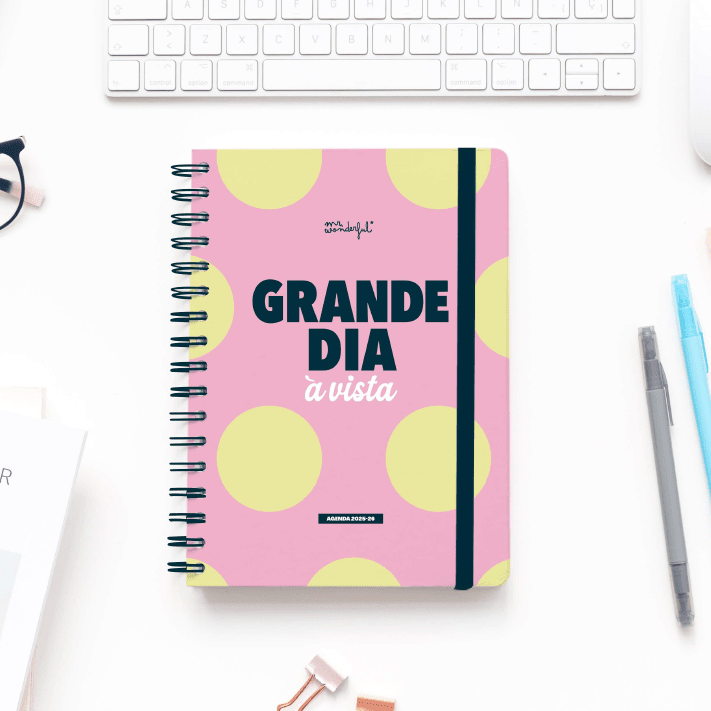 Agenda Wonder 2025-26 Diária - Grande dia á vista - Mr.Wonderful - Papelaria Encantada