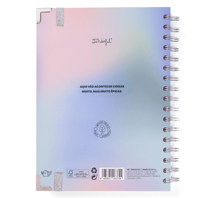 Agenda Wonder 2025-26 Semanal 18 meses- Vivendo com estilo - Mr.Wonderful - Papelaria Encantada