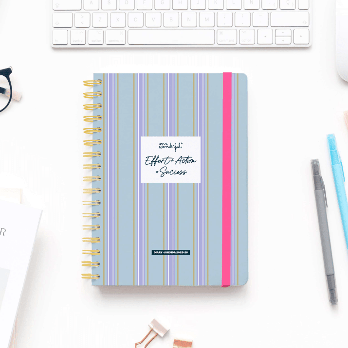 Agenda Wonder 2025-26 Semanal - Effort+ Action = Sucess - Mr.Wonderful - Papelaria Encantada