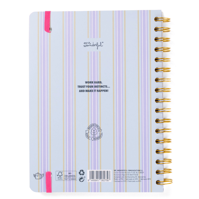 Agenda Wonder 2025-26 Semanal - Effort+ Action = Sucess - Mr.Wonderful - Papelaria Encantada