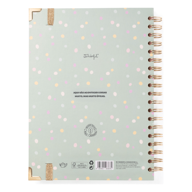 Agenda Wonder 2025-26 Semanal Grande - Vou deixar-me surpreender - Mr.Wonderful - Papelaria Encantada