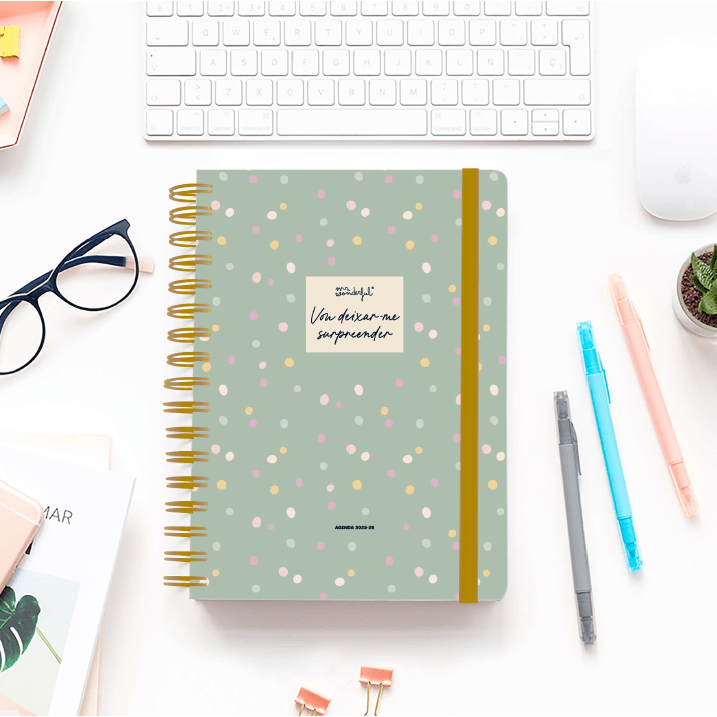 Agenda Wonder 2025-26 Semanal Grande - Vou deixar-me surpreender - Mr.Wonderful - Papelaria Encantada