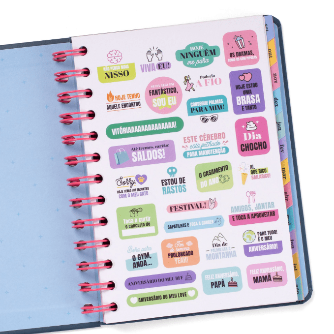 Agenda Wonder 2025-26 Semanal Pequena - Superplanos e boas vibrações - Mr.Wonderful - Papelaria Encantada